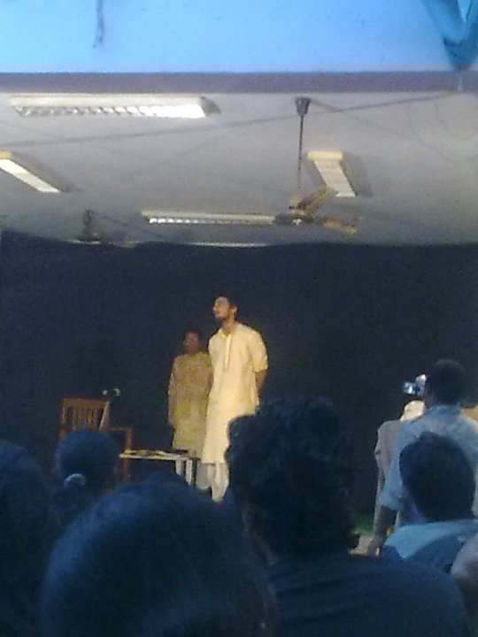 performing in a play of my college